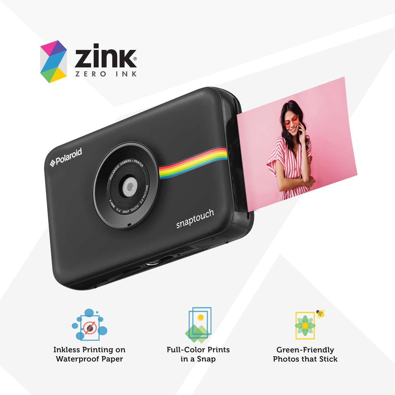 Zink Polaroid SNAP Touch 2.0 – 13MP Portable Instant Print Digital Photo Camera w/ Built-In Touchscreen Display, Black 5