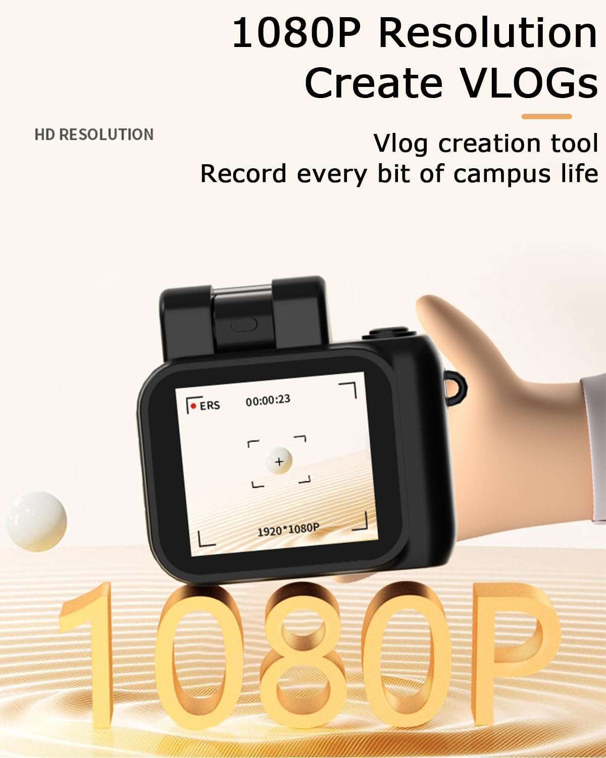 Retroscope Mini Camera, Mini Retro Camera, 1.44In Screen 1080P HD Mini Digital Camera, 1080p Video, 90° Flip Flash, 6 Filters, 0 Second Interval Recording (No Memory Card,Black) 3