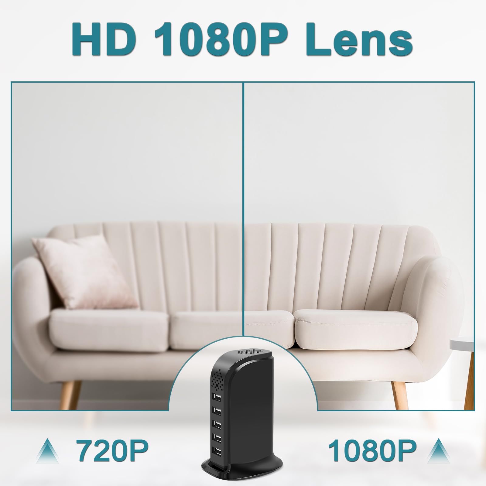 DJDAI 1080P WiFi Nanny Cam Wireless USB Charger Camera with Motion Detection Small Security Cameras with Mobile Phone Viewing for Indoor, Home, Baby, Pets 4