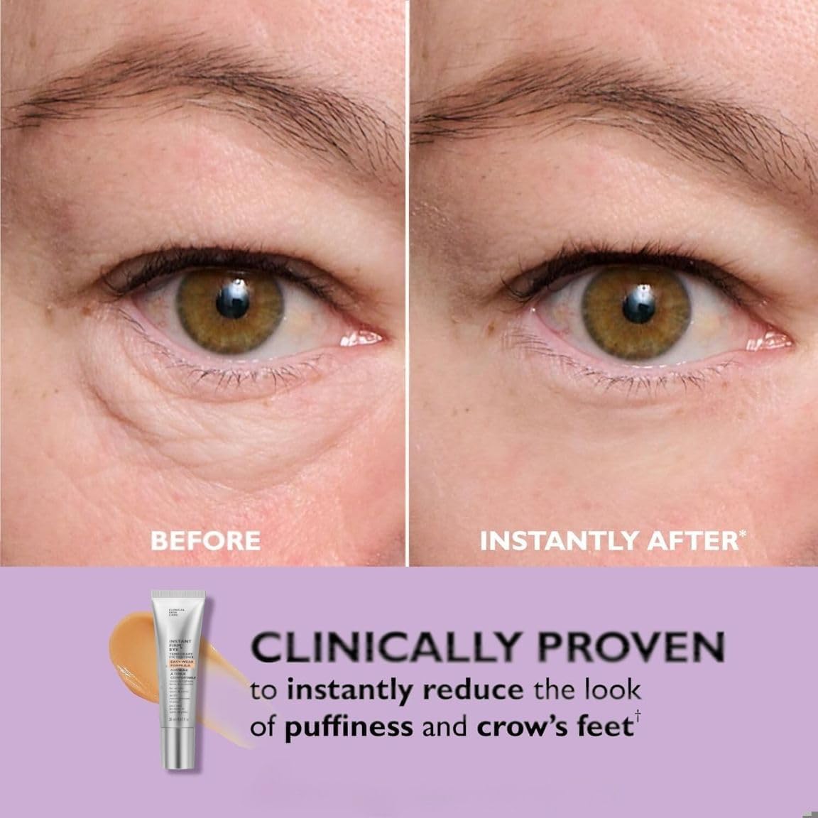 Lashskin Temporary Eye Tightener Cream, Firm Eye Skin, Reduces Puffiness, Fine Lines & Crow's Feet, Easy-Wear Formula with Applicator Brush, 20 ml 4