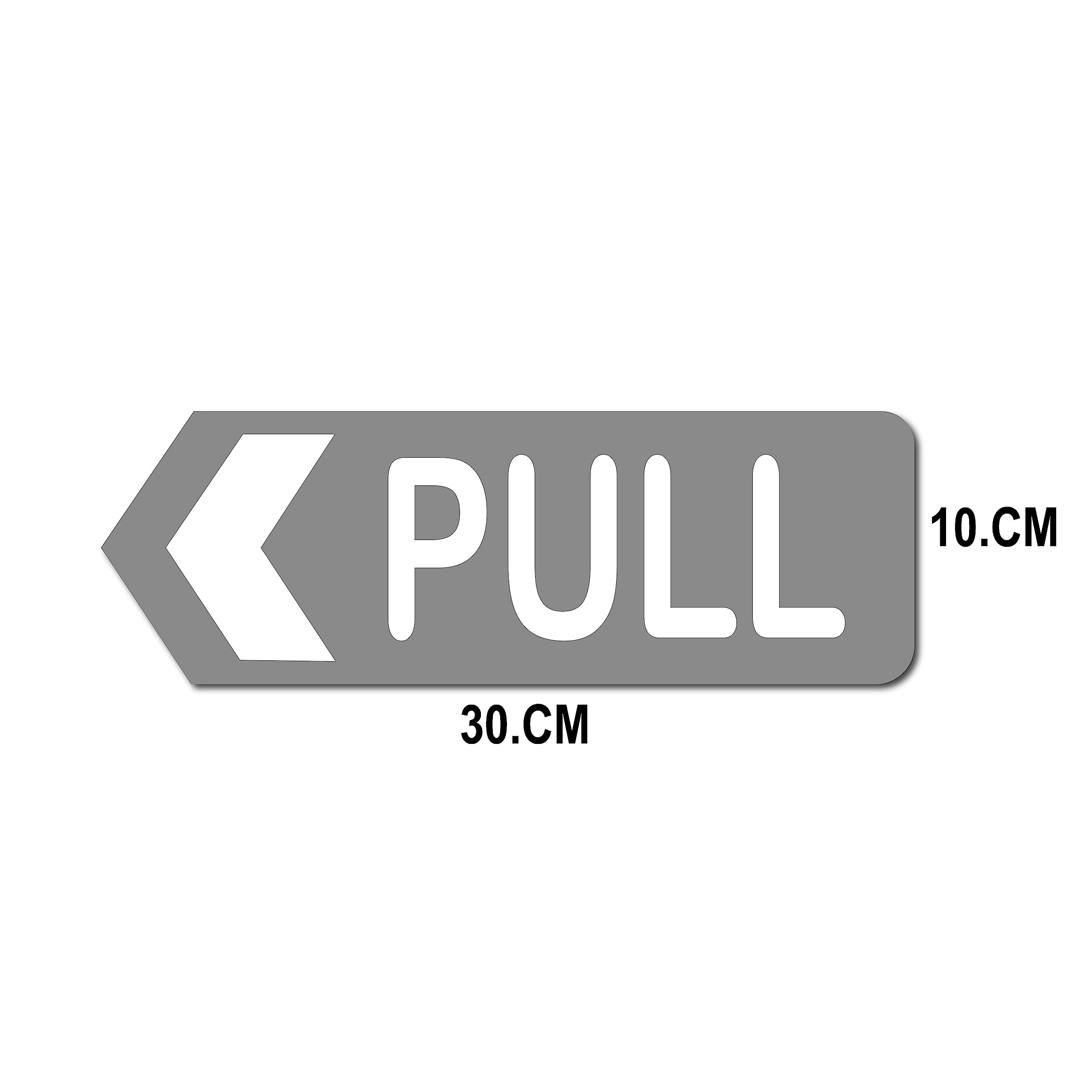 SIGN EVER Push Pull Arrow Sign Boards For Door Office Gym School Wall Grey And White Signage L x H 12 x 5 Cms (Pack Of 2) 3