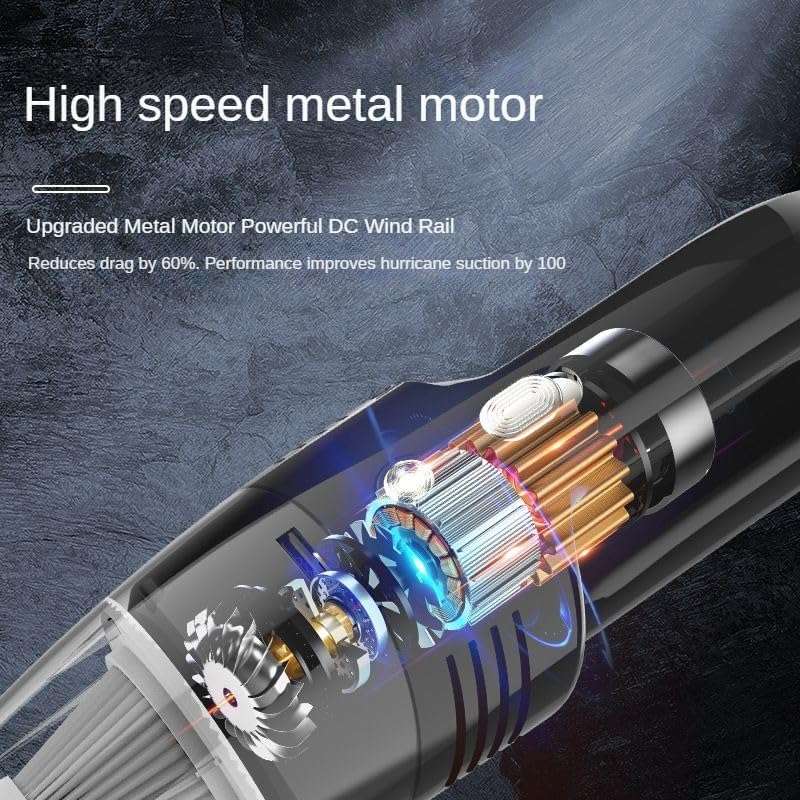 REXERA Wireless Handheld Portable Car Vacuum Cleaner 2 in 1 | USB Rechargeable 2X High Power Cordless Mini Car Vacuum Cleaner Traveling Car and Home Dual Purpose Vacuum Cleaner (Multy) 4