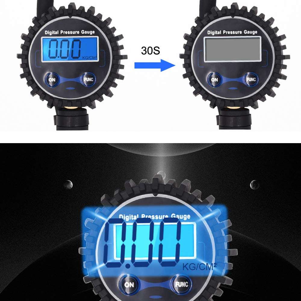 250 PSI Copper Digital Tire Inflator with Gauge Heavy Duty Rubber Hose Chuck for Air Compressor Accessories in High Resolution 4