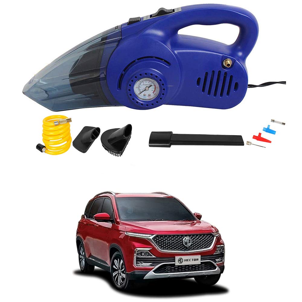 Oshotto 2 in 1 Car Vacuum Cleaner Cum Tyre inflator/Air Compressor for MG Hector (Blue) 1