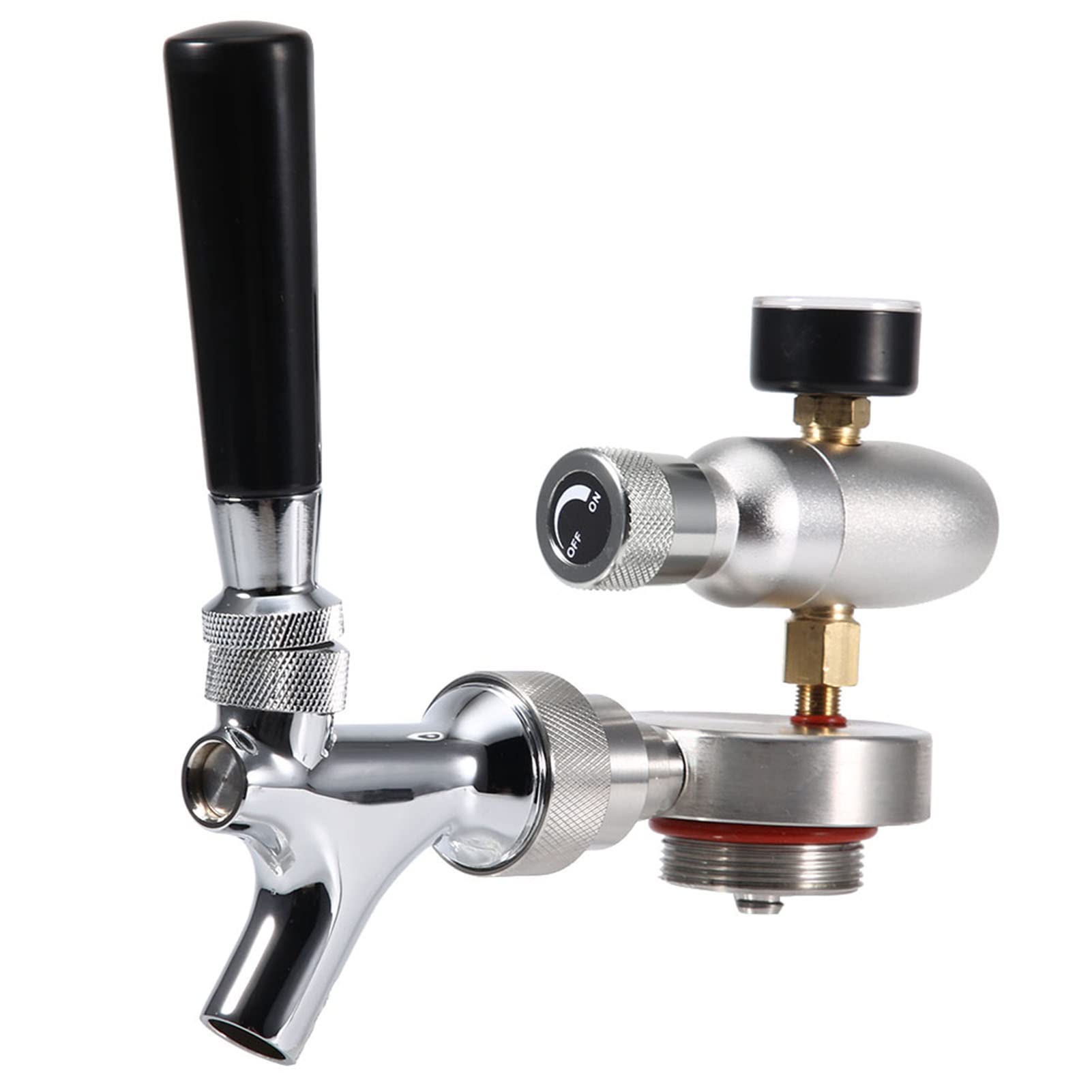 Stainless Steel Beer Spear Tap Dispenser Kit for 2L/3.6L/4L Mini Keg Growler with Premium Sealing, Quick Connection 1