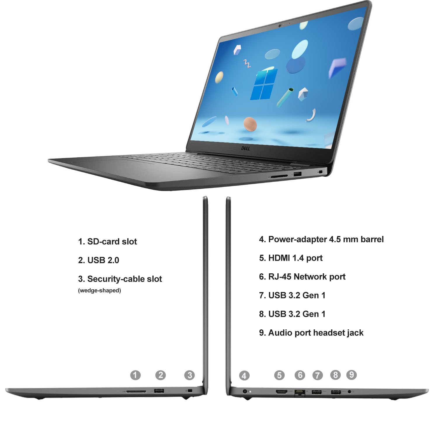 Dell Inspiron 3000 Series Touchscreen Laptop, for Business & Student, Intel Core i5-1035G1 Processor, 15.6'' FHD Display, Webcam, WiFi, HDMI, SD Card Reader, Win 11 Home (32GB RAM | 2TB SSD) 4