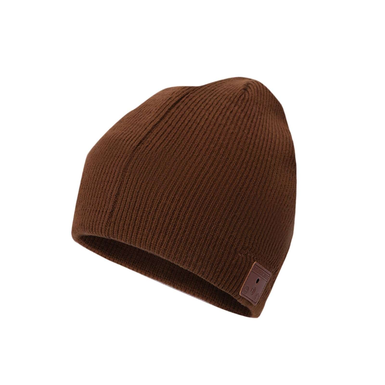 beanie Bluetooth, MUSICBEE Bluetooth V5.2 Wireless Knit Winter Cap, 24 Hour Play time, Built-in Microphone and HD Stereo Speakers(Black 1