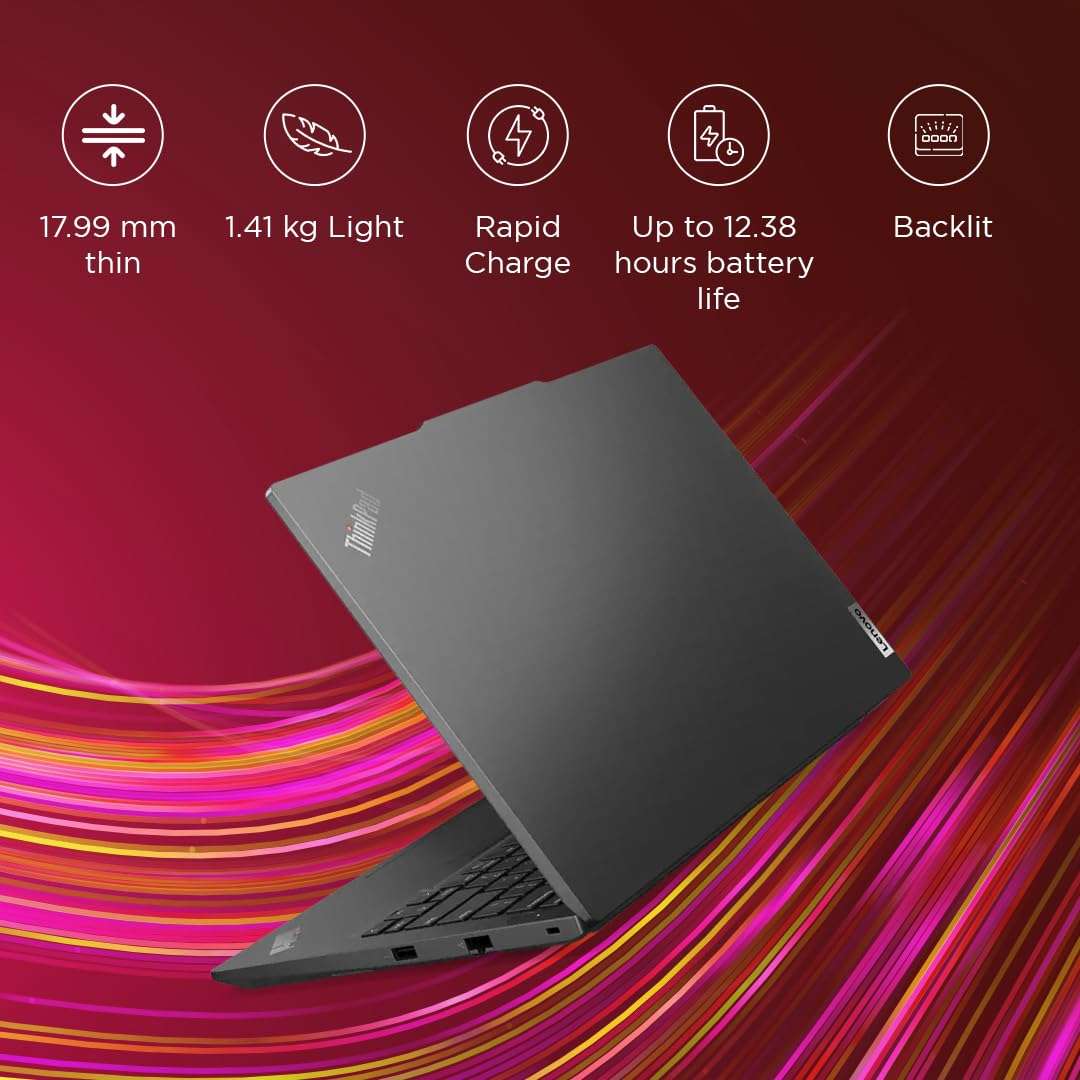 Lenovo ThinkPad E14 AMD Ryzen 7 7730U 14" (35.56 cm) WUXGA IPS 300 Nits Thin and Light Laptop (16GB RAM/512GB SSD/Windows 11 Home/AMD Radeon Graphics/Backlit Keyboard/FPR/Black/1.41 kg), 21JRS0H300 4