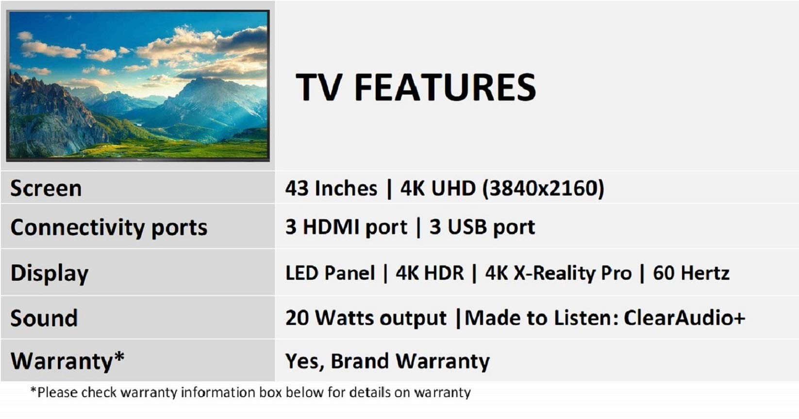 Sony Bravia 108 cm (43 Inches) 4K UHD LED Smart TV KD-43X7002F (Black) (2018 model) 5