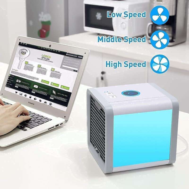 PERIPHERAL BOUTIQUE Mini Arctic Air Cooler (New 2023 Edition) Portable 3-in-1 Mini Cooler (Conditioner/Humidifier/Purifier) Air Cooler for Personal Space-New 3
