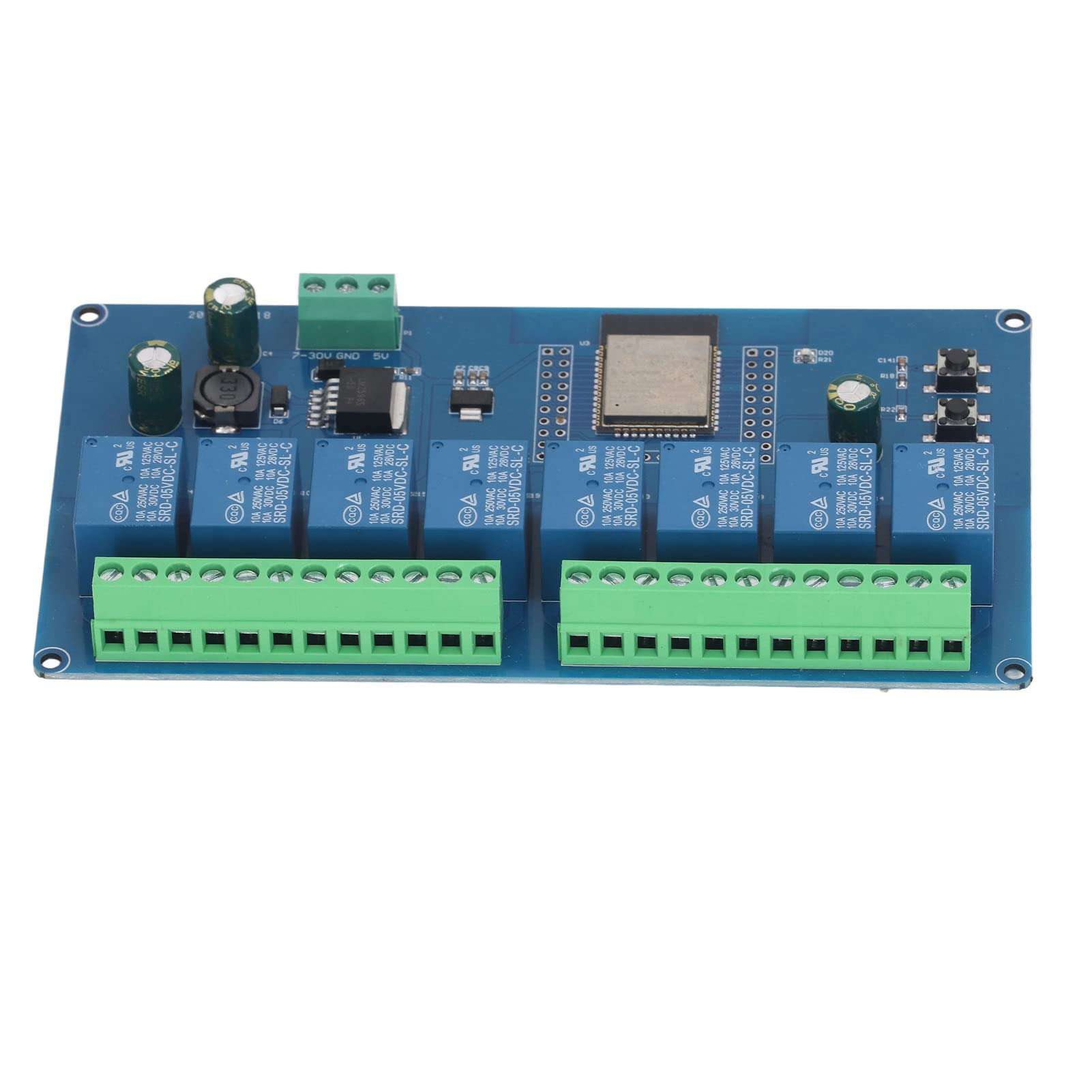 Gugxiom 8 Channel Relay Module ESP32-WROOM-32E WiFi Relay Module, DC5-30V Remote Control Relay Module, Programmable ESP32 Development Board, Program Led and Relay Indicators 4