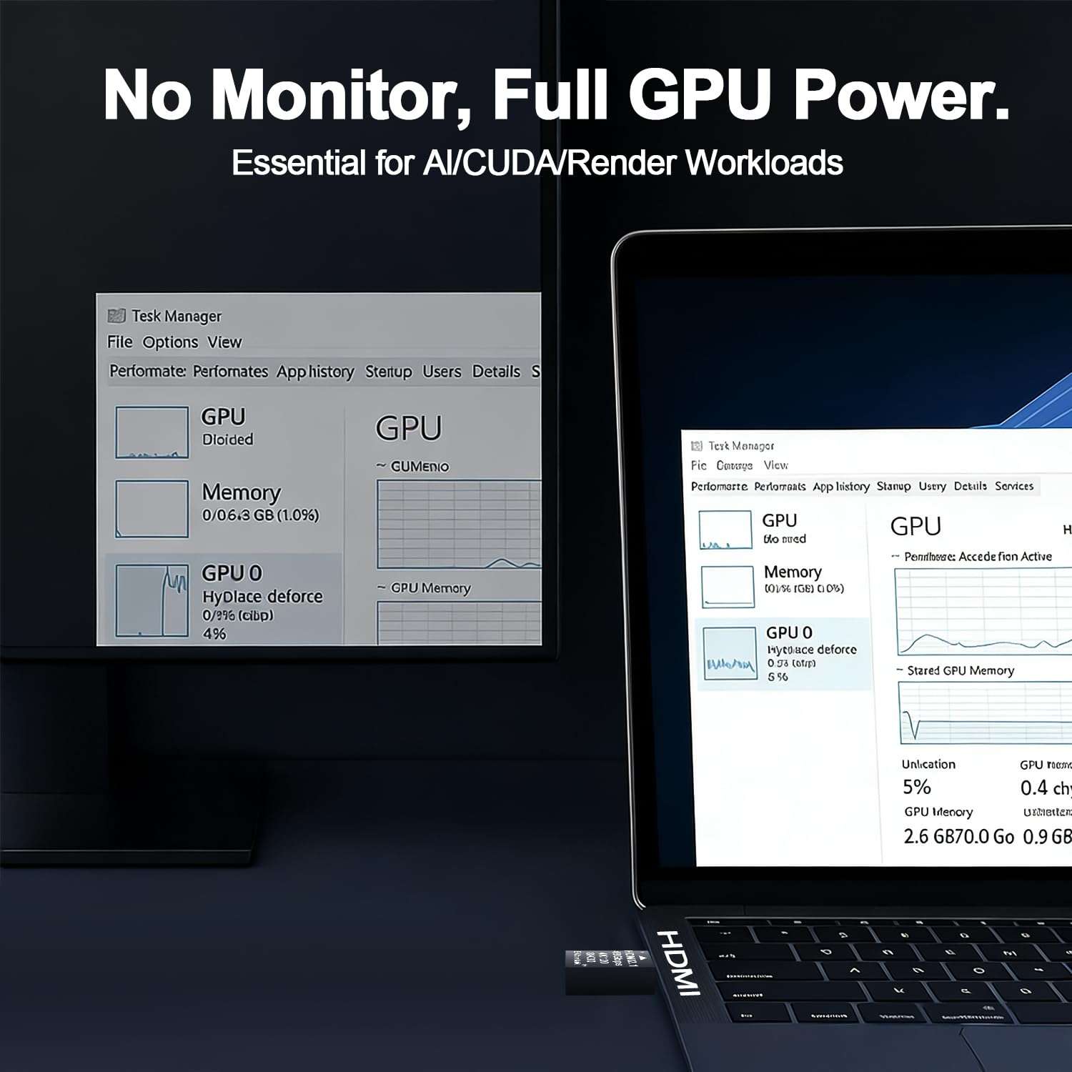 EVanlak 4K 120Hz HDMI 2.1 Dummy Plug EDID Headless Adapter, Virtual Display Emulator for PC, VR & Crypto Mining, Supports 8K@30Hz, 4K@120Hz, Headless Ghost HDMI Dongle – 1 Pack 5