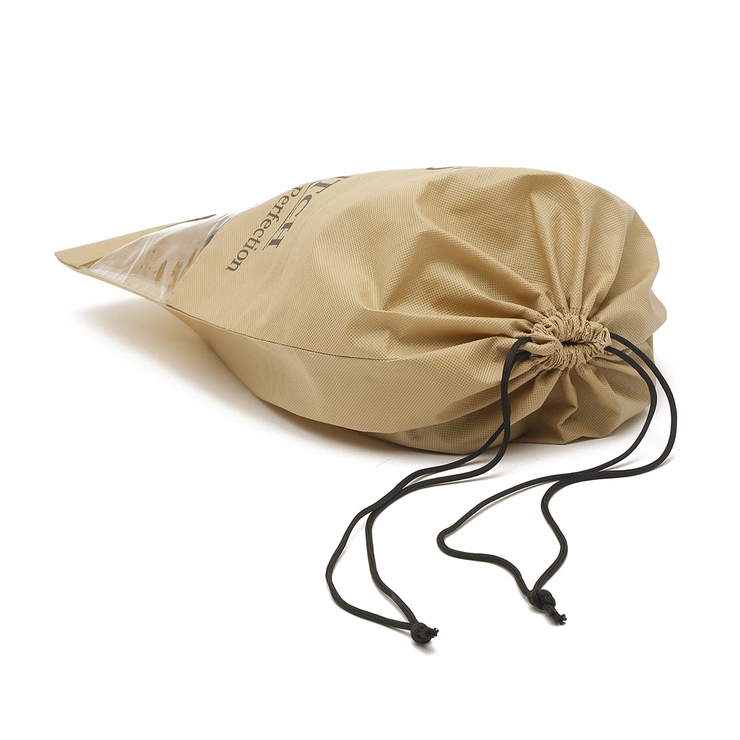 LOUIS STITCH Non-Woven Shoe Bag Travel Accessories Shoes Storage Cover Waterproof String Bag's Organizer Combo for Men Women Unisex (Pack of 12) (Black & Beige See-Thru) 5