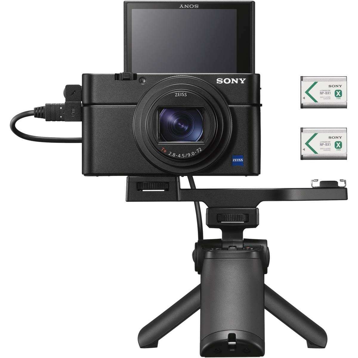 Sony Cyber-Shot DSC-RX100 VII Digital Camera with Shooting Grip Kit Bundle with 64GB SD Card, Bag, Extra Battery, Charger, Cleaning Kit 2