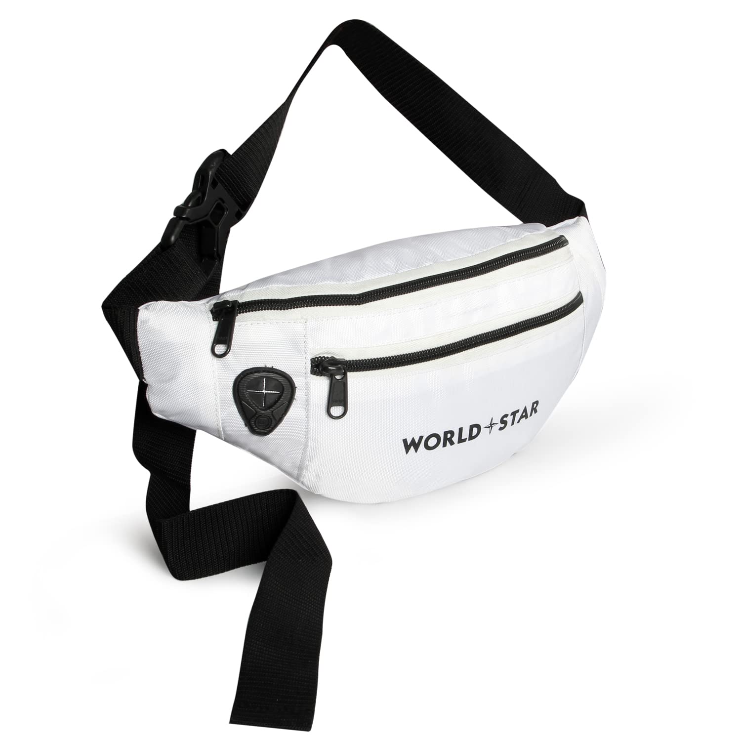 worldstar Fanny Pack for Women Water Resistant Hiking Rock Waist Bag Pack for Running Walking Traveling(White)