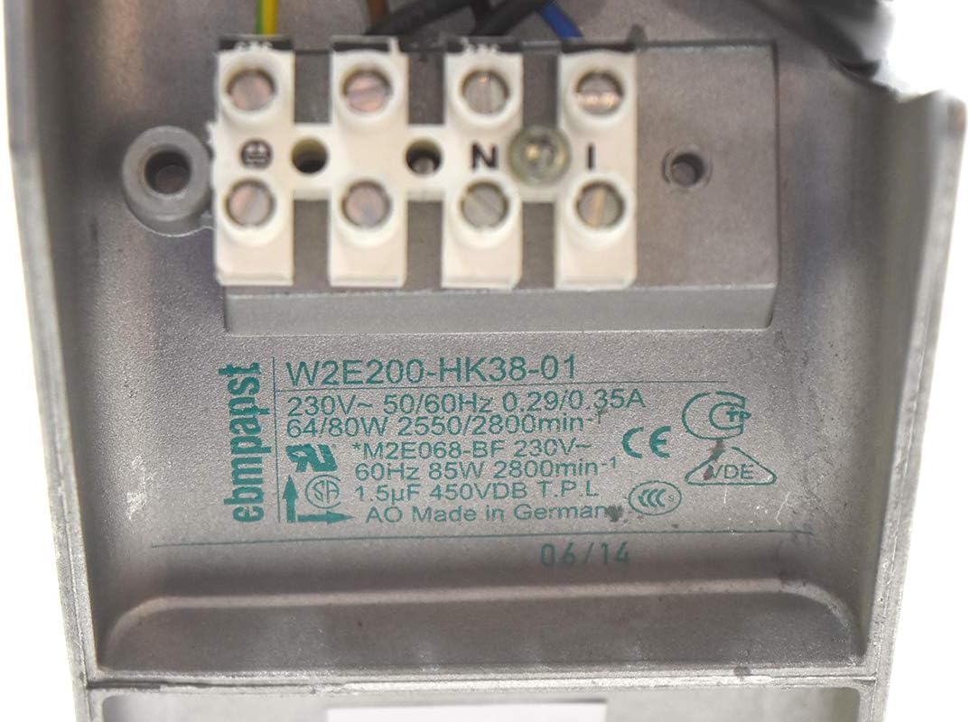 AJSWISH W2E200-HK38-01 230V 0.29/0.35A 64/80W 225×225×80mm Cooling Fan for W2E200-HK38-01 Fan 4