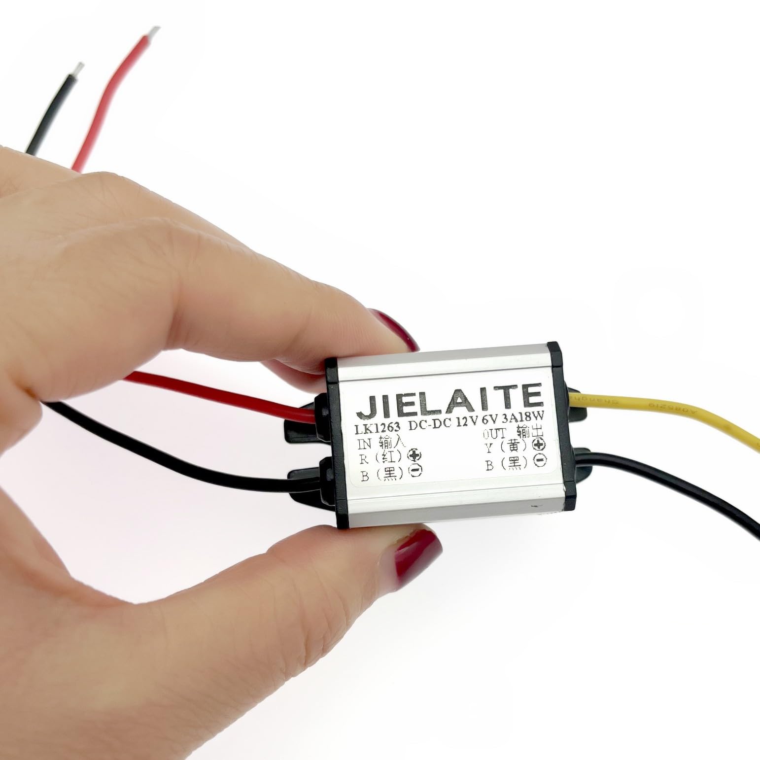 JZK 12V to 6V DC step down converter module, 3A 18W DC to DC buck converter, DC-DC voltage reducer regulator, car power voltage converter for truck, boat 6