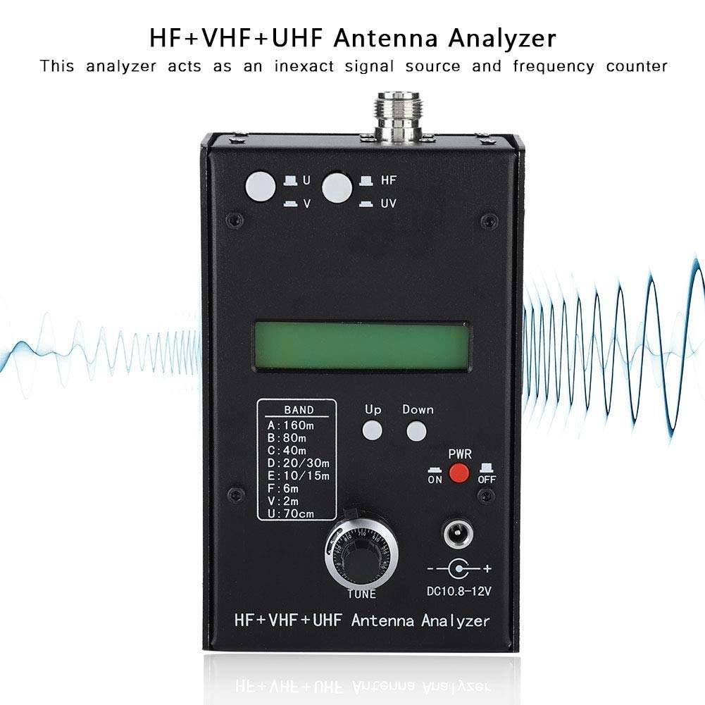 Antenna Analyzer, HF+VHF+UHF Antenna Analyzer SWR Antenna Meter Tester Impedance Analyzer 2