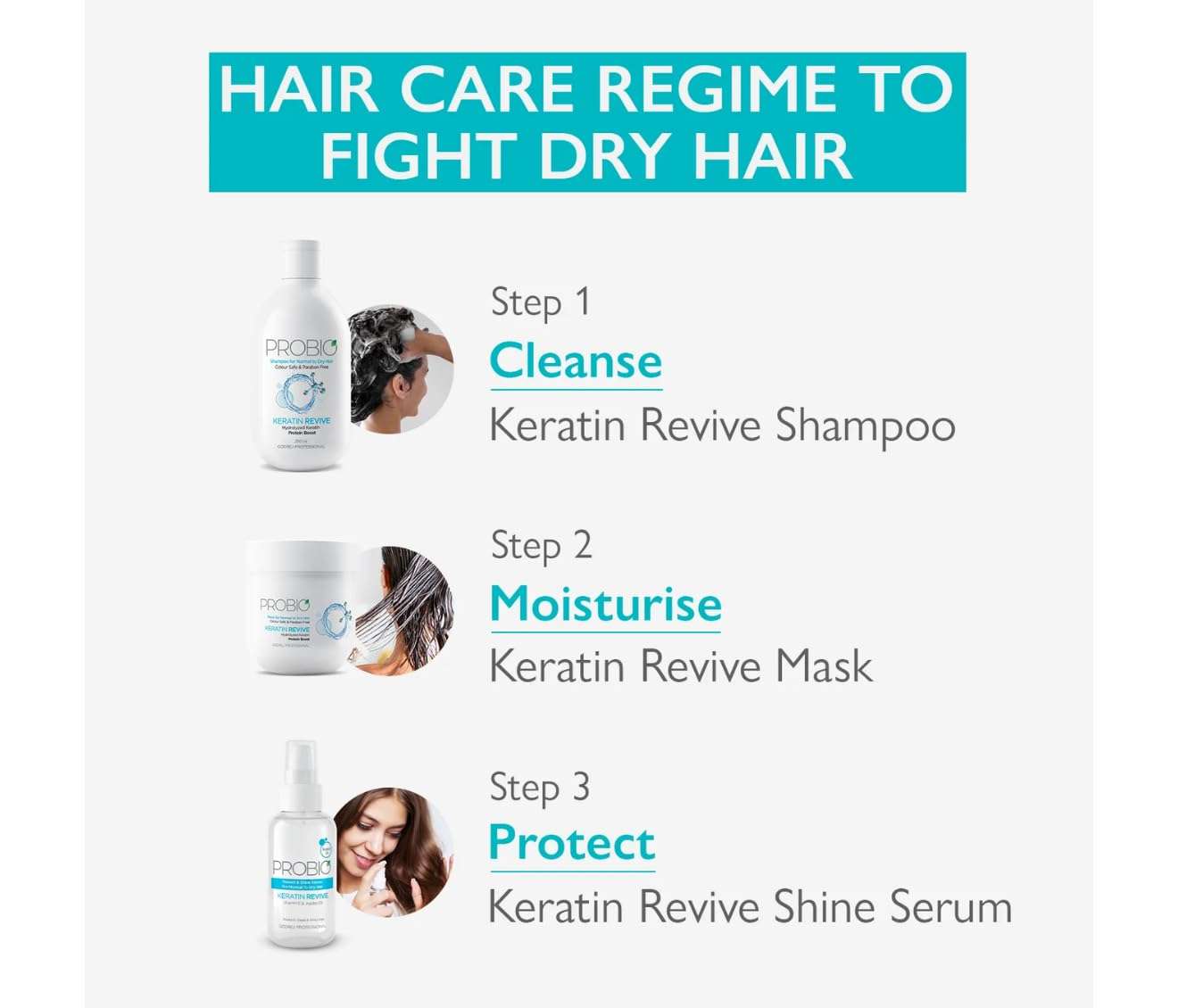 Godrej Professional Probio Keratin Revive Shampoo 250ML & Revive Mask 200GM (Combo) 4