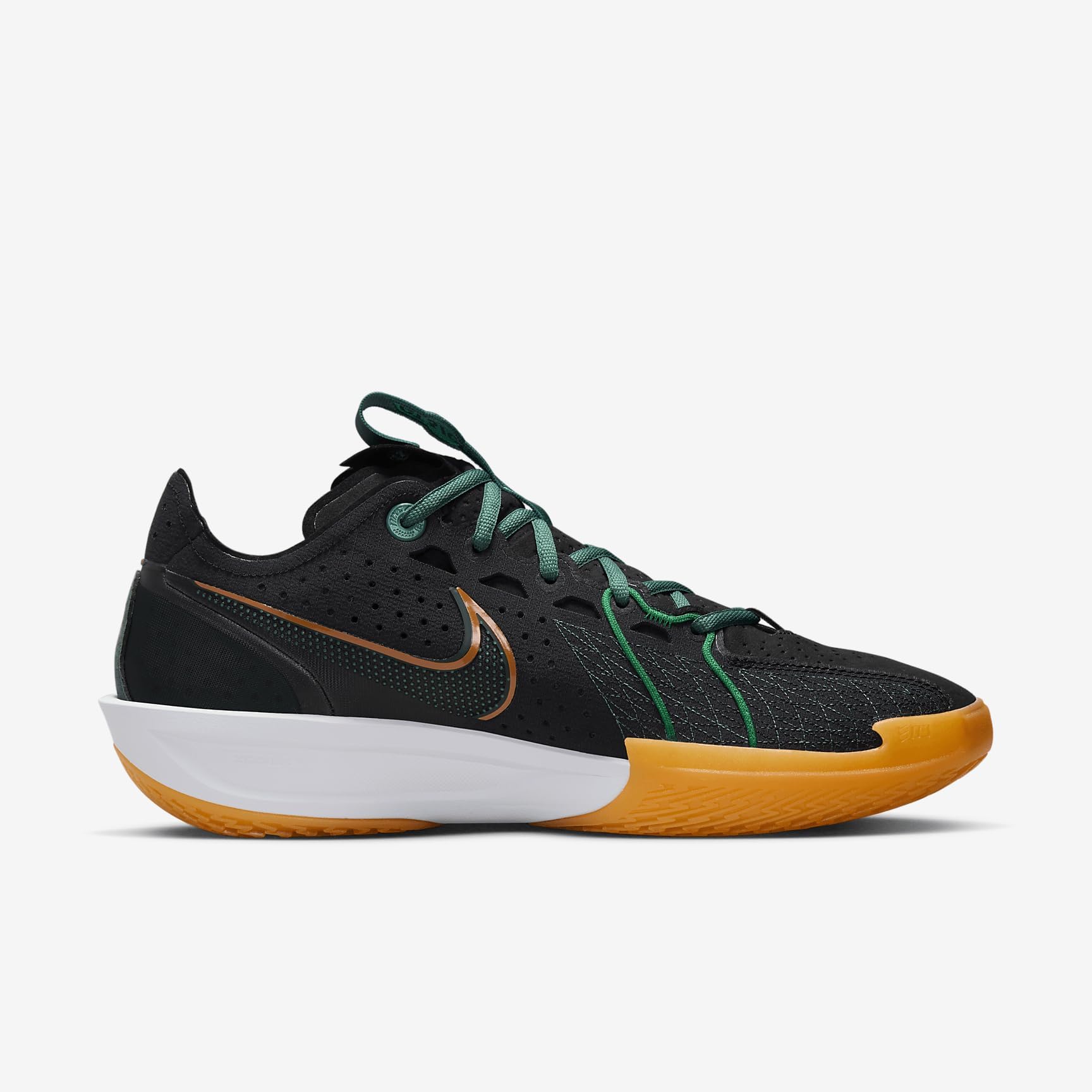 Nike G.T. Cut 3 Basketball Shoes (DV2913-001, Black/Vintage Green) Size 11.5 3