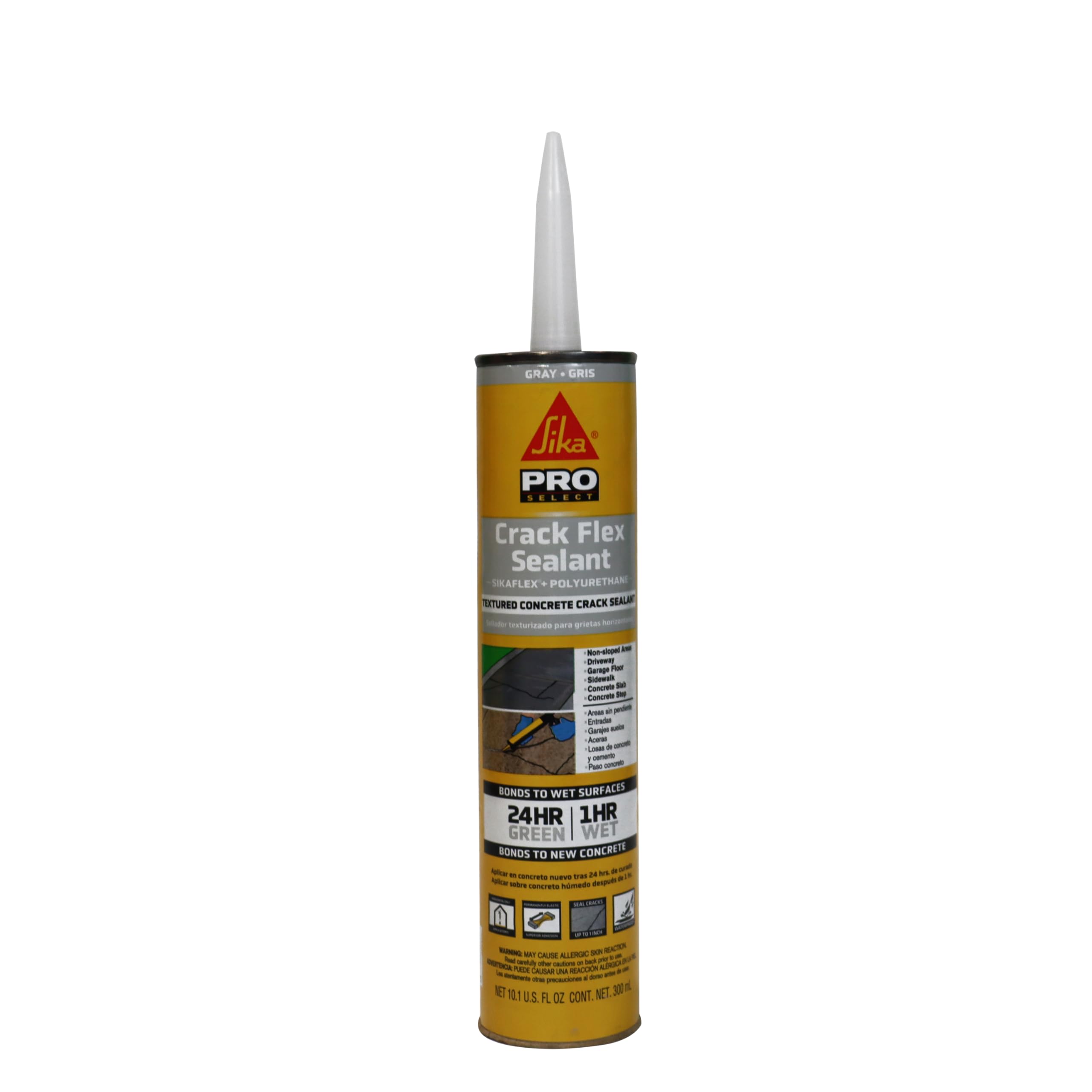 SIKA Sikaflex Crack Flex Sealant, Gray, High-Performance Textured Polyurethane, Self-Leveling, Waterproof Sealant for Horizontal Cracks Up to 1 in Wide, 10.1 fl oz, 1