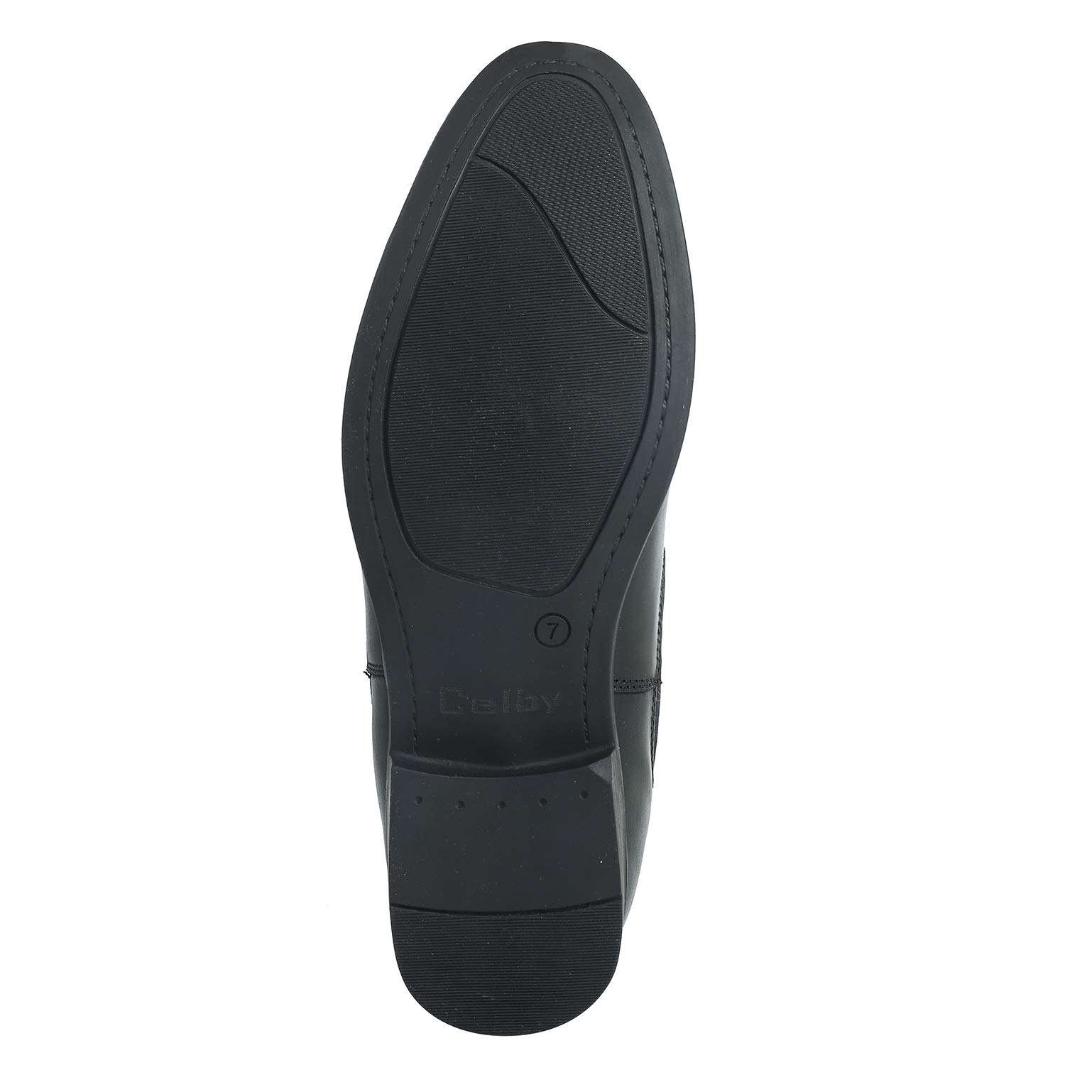 Men's Black Leather Chelsea Boots with Height (5.5) 6