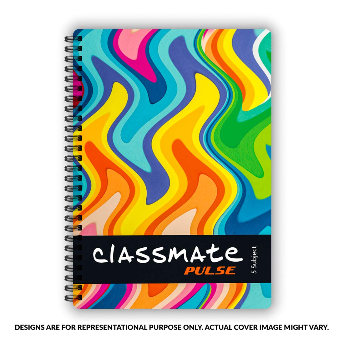 Classmate Octane Gel Pen (Blue & Black)- Pack Of 25 + 10 Gel Refills Free & Classmate Pulse Single Line 5-Subject Notebook - 297Mm X 210Mm, 60 Gsm, 250 Pages(Color And Design M 6