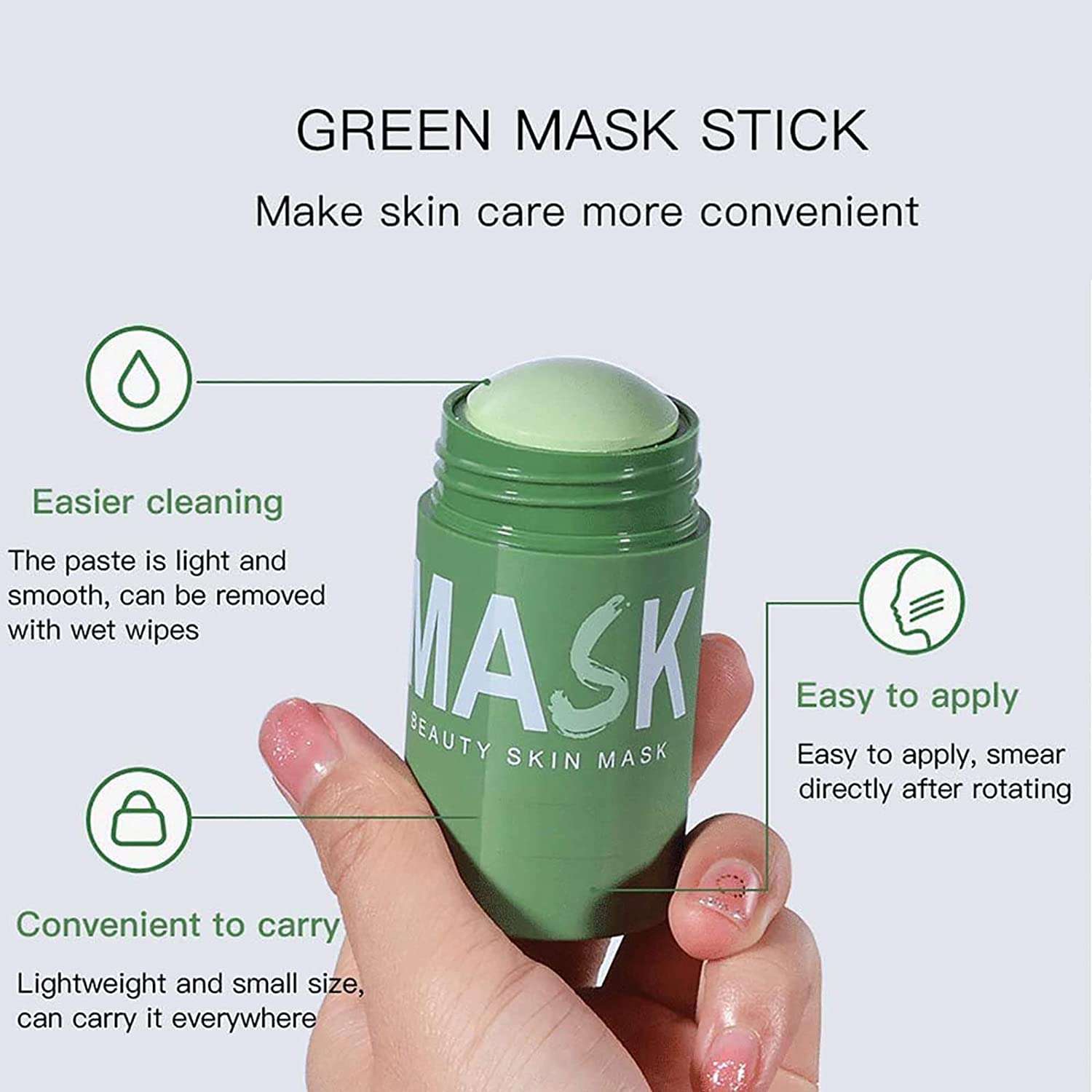 Elimizu Green Tea Mask, Elimizu Poreless Deep Cleanse Green Tea Mask, Elimizu Deep Cleanse Green Tea Mask Stick, Moisturizing Oil Control Remove Blackheads (1) 4