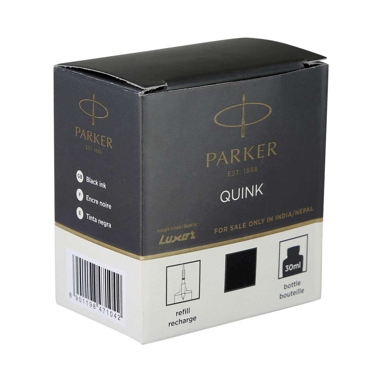 Parker Quink Ink Bottle (Black) & Parker Quink Flow Ball Pen Refill (Black) 3