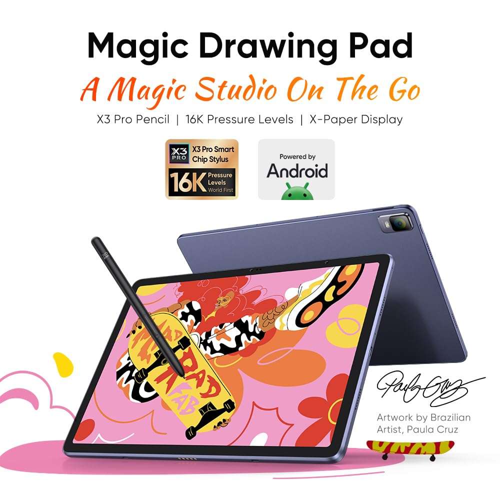 XPPen Magic Drawing Pad 12.2 Inch Standalone Drawing Table & X3 Pro Pencil for Magic Drawing Pad with 16384 Pressure Levels Battery-Free 3