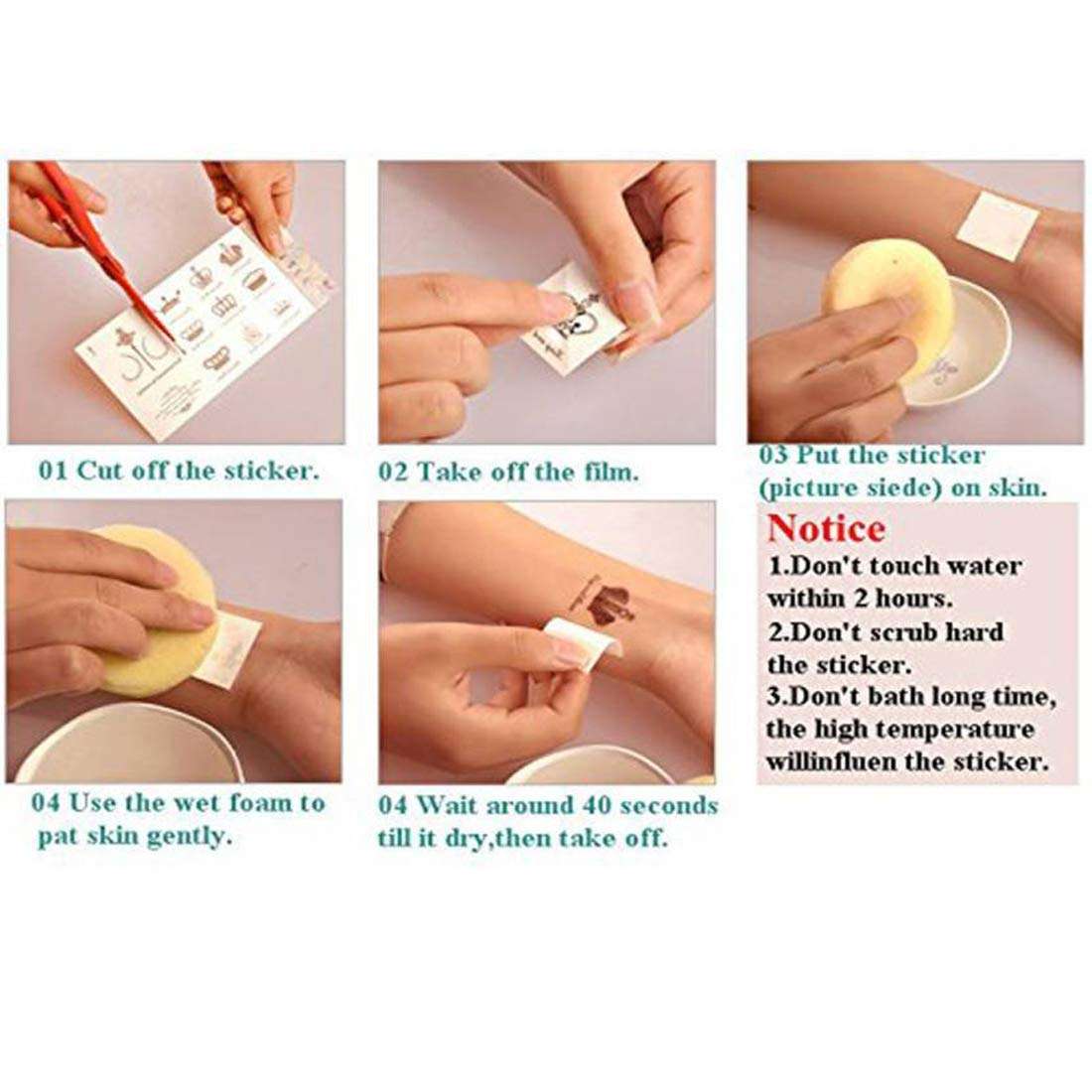 Voorkoms God of Cross Tattoo Design Men Women Waterproof Temporary Body Tattoo 3