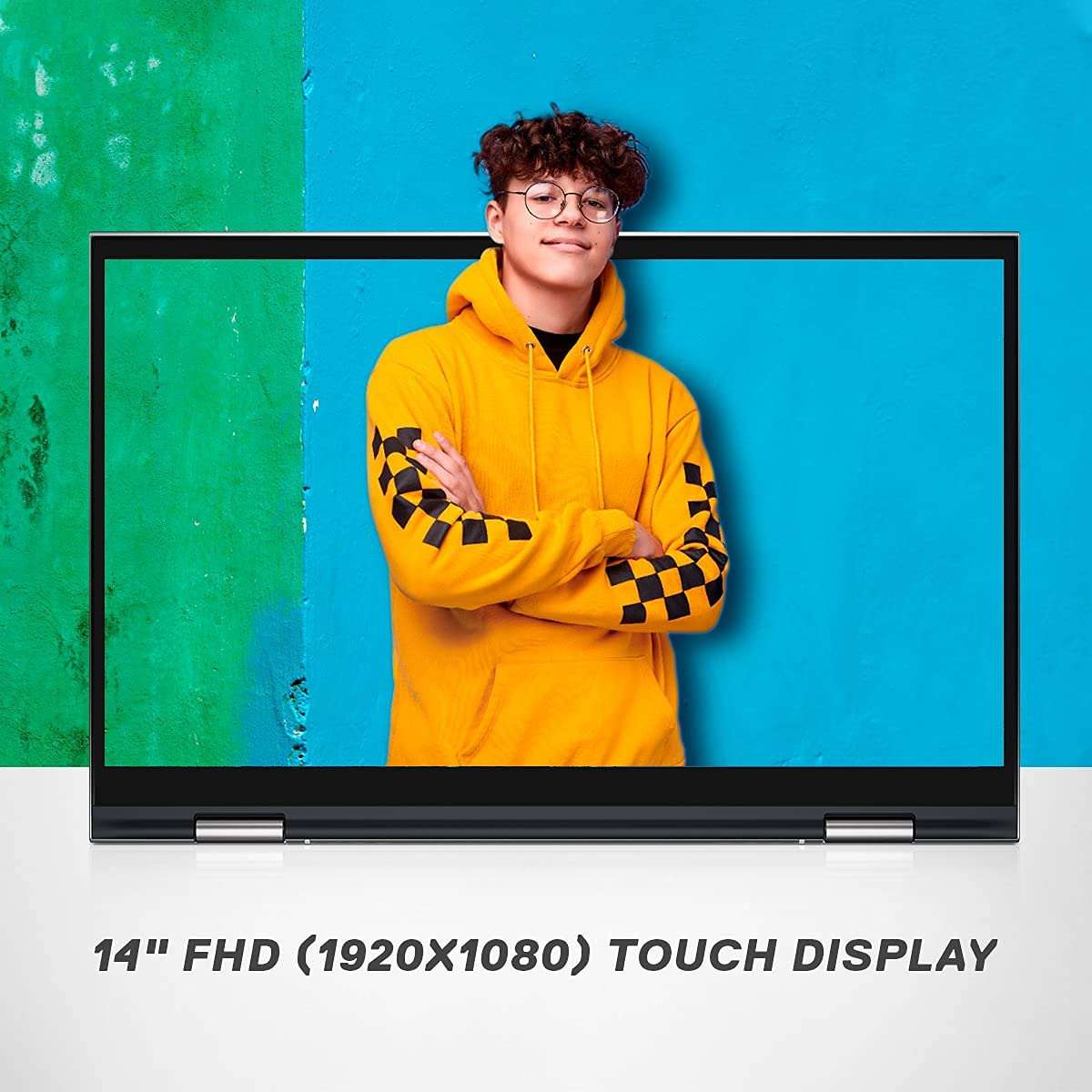 Dell 14 (2021) Intel i5-1155G7 14"(35cm) FHD 2 in 1 Touch Screen Laptop (16GB, 512Gb SSD, Windows 11 + MSO'21, Platinum Silver Color, FPR + Backlit KB & Active Pen, Inspiron 5410, D560632WIN9S, 1.5Kg) 2