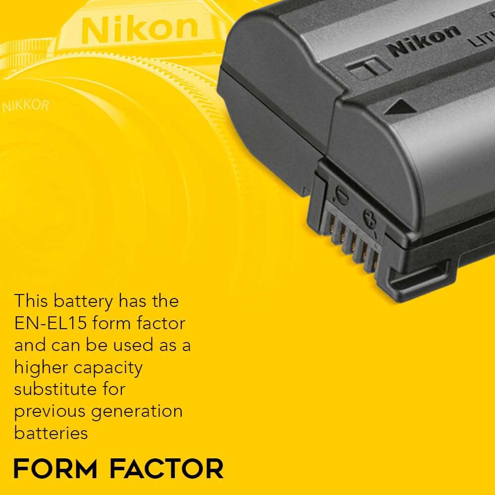 Nikon EN-EL15c Rechargeable Li-ion Battery Bundle with USB-C Charger with LCD Display for Nikon EN-EL15 Battery (2 Items) 5