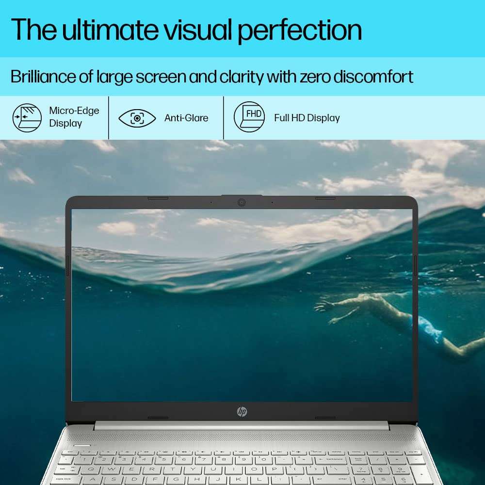 HP Laptop 15s, 12th Gen Intel Core i3-1215U, 15.6 inch(39.6cm) FHD Laptop(8GB RAM,512GB SSD,Intel UHD Graphics,Alexa,Dual Speakers,Numeric Keypad,Win 11,MSO 211.69 Kgs,Natural Silver) 15s-fr5009TU 2