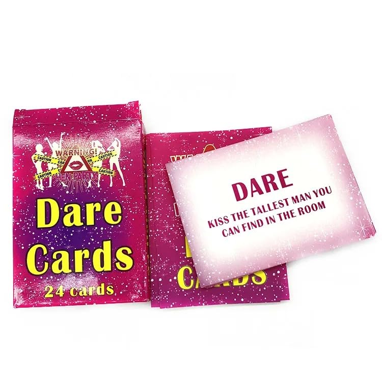 24 Wild Dare Cards Fun Party Game for Adults, Couples & Friends Hilarious Challenges & Spicy Truth or Dare Deck Great for Game Nights, Bachelorette Parties & Adult Gatherings2 4