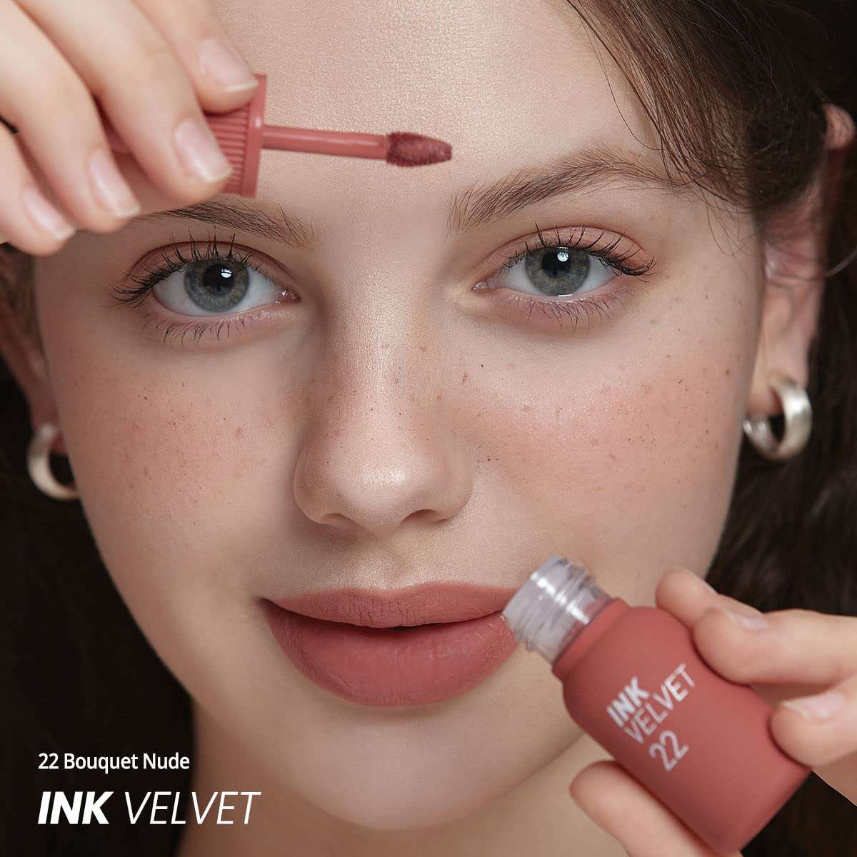Peripera Ink the Velvet Lip Tint | High Pigment Color, Longwear, Weightless, Not Animal Tested, Gluten-Free, Paraben-Free (022 BOUQUET NUDE) 2