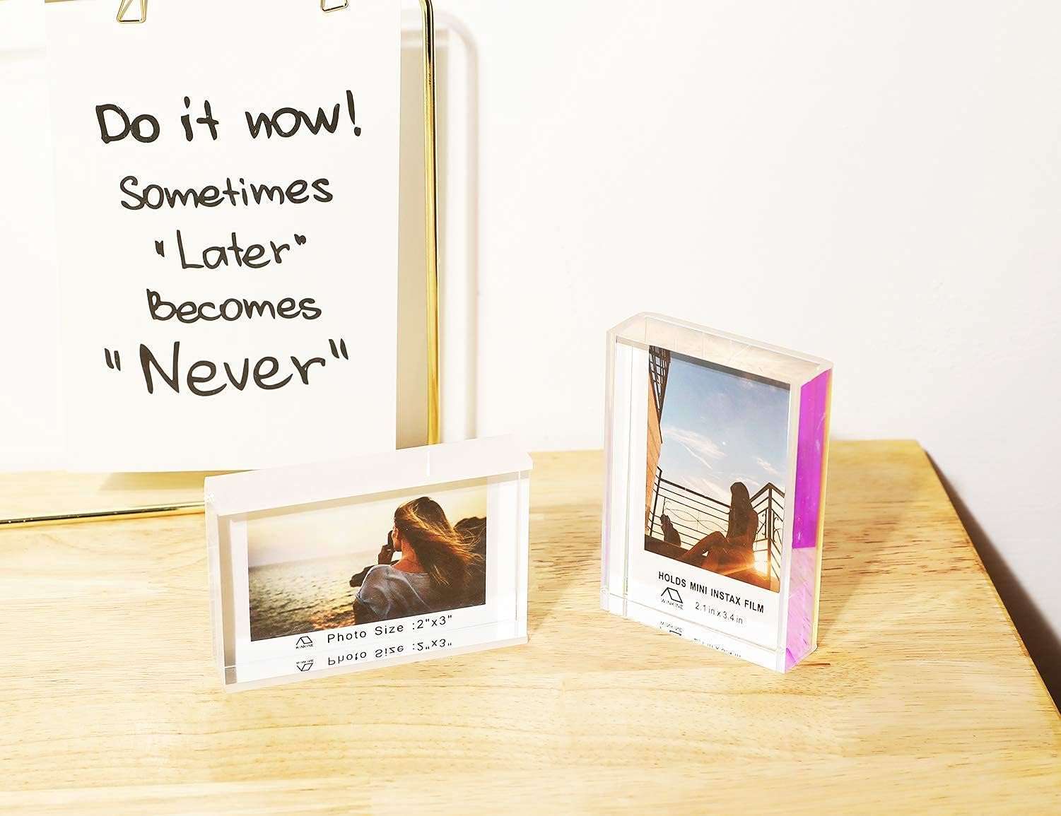 WINKINE Instax Photo Frame Black 3 Packs + Polaroid Picture Frame Megnet 12Packs 6