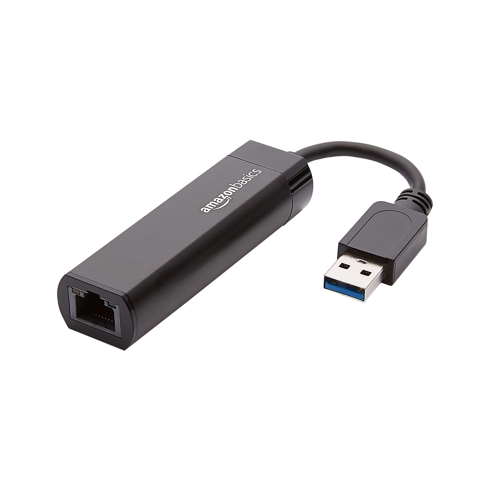 Amazon Basics USB 3.0 to 10/100/1000 Gigabit Ethernet Internet Adapter & Uni-Directional DisplayPort to HDMI Display Cable 4K@30Hz - 6 Feet 2