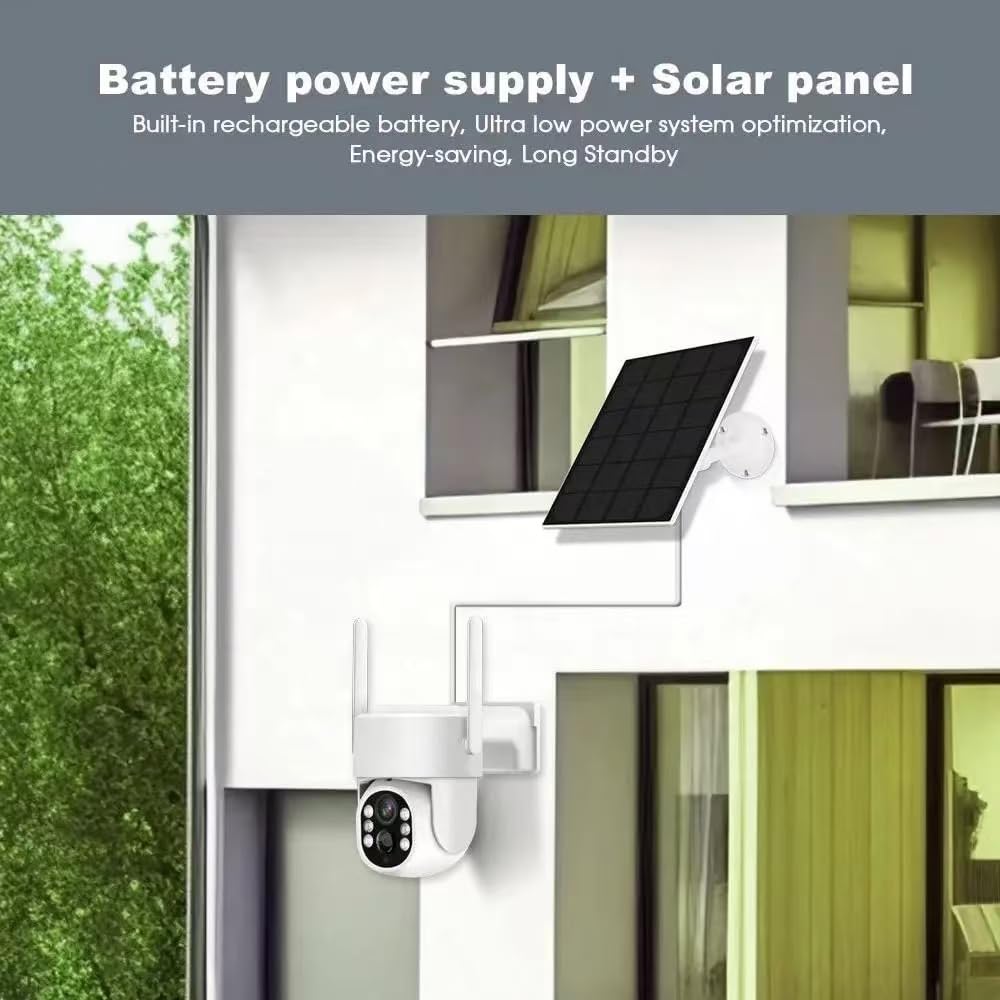CASACOP 4G LTE Cellular Solar Security Camera, No WiFi Needed Wireless Outdoor Camera, Includes Memory Card & SIM Card Solar Powered 4K Camera, PIR Motion Sensor, Color Night Vision, 360° Live View 5