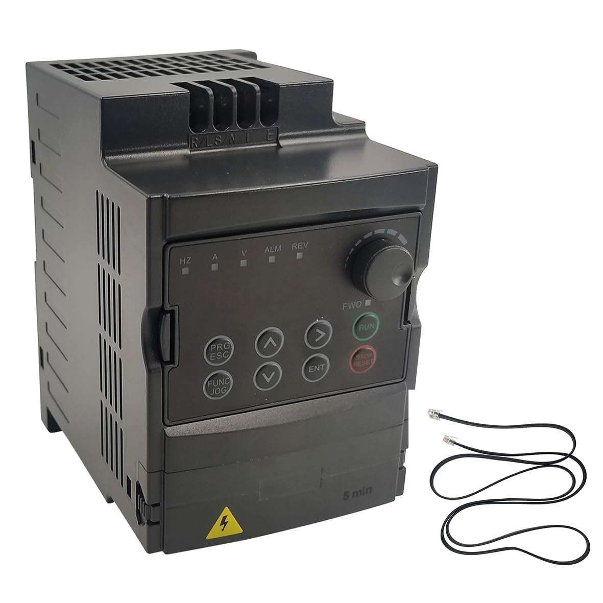 LNKWEL Variable Frequency Drive 2.2KW 220V VFD Drive Inverter Frequency Converter Single Phase Input, 3 Phase Output for VFD Water-Cooled Air-Cooled Spindle Motor Speed Control+VFD Extension Cable 1