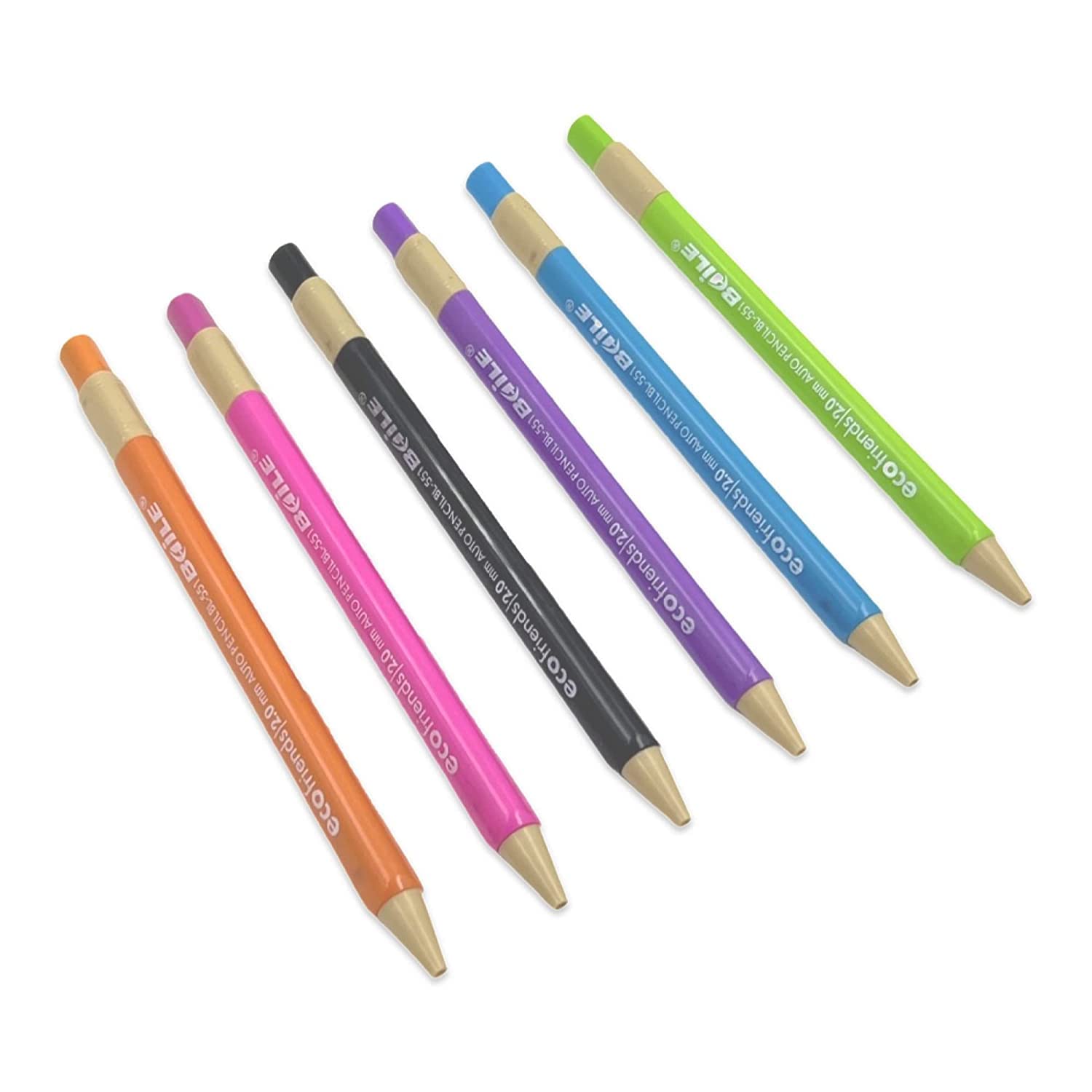 Baile 0.7mm automatic pencils mechanical pencil propelling pencil 0.7mm auto pencil Drawing pen COLOUR MAY VERY PACK OF (48) 5