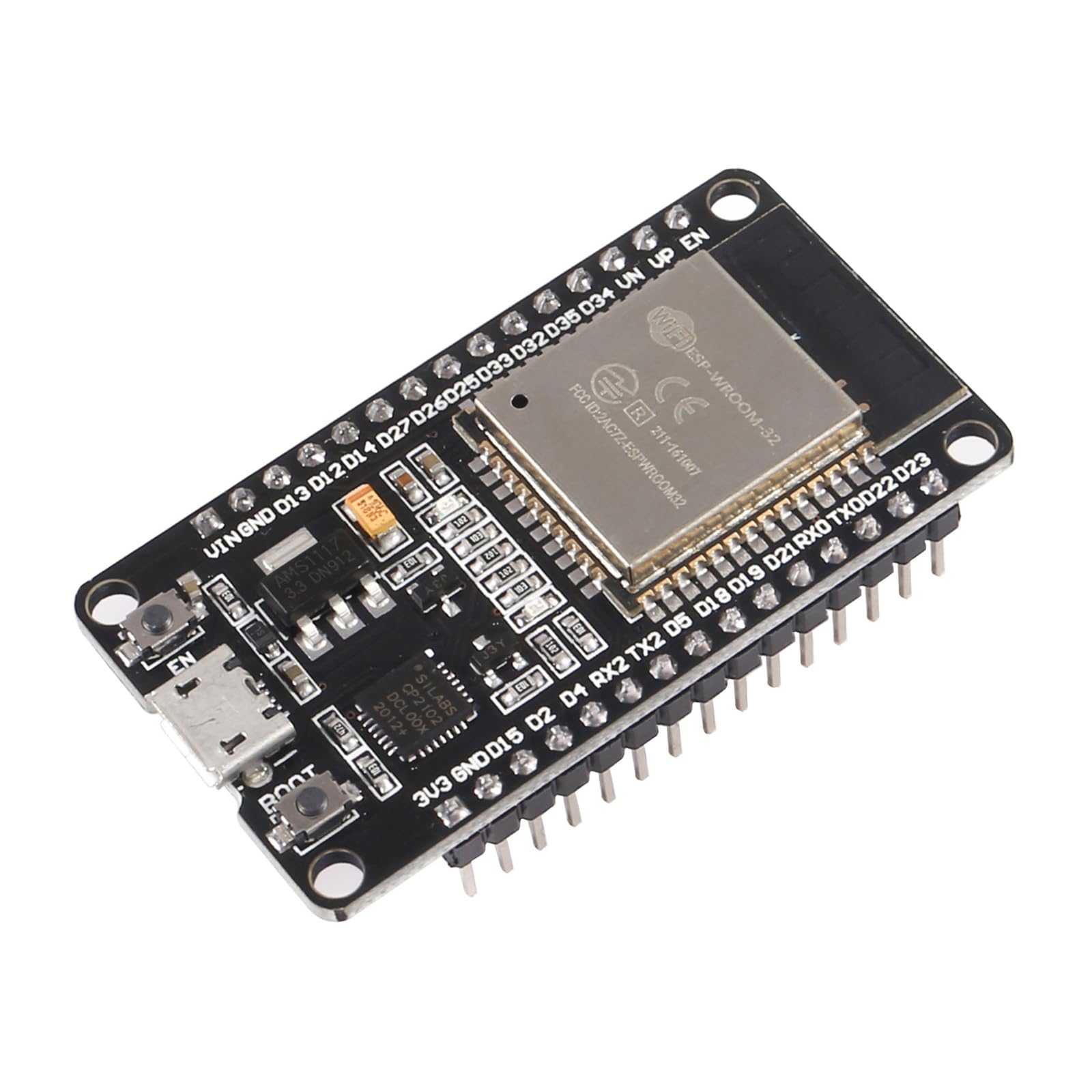 Aokin ESP32 ESP-WROOM-32 Development Board 2.4 GHz WiFi and Bluetooth Dual Cores Microcontroller ESP-WROOM-32 Chip for Arduino NodeMCU, 3 Pcs 5