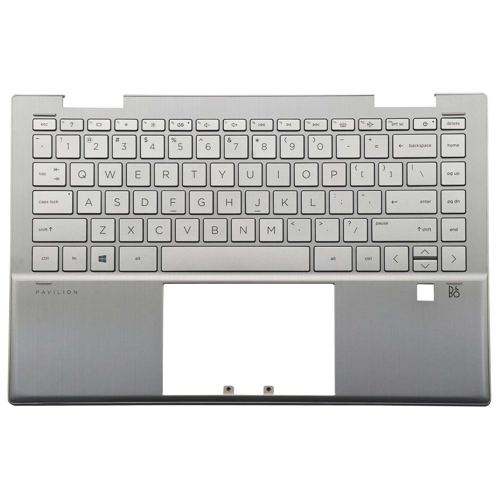 BestParts Palmrest Top Cover Backlit Keyboard Compatible with HP Pavilion X360 14-DY 14T-DY 14M-DY0013DX, Silver, M45219-001 1