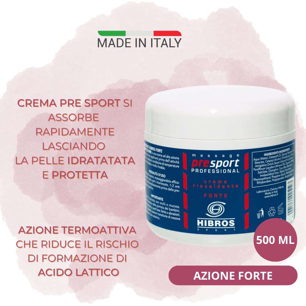 HIBROS Sport PreSport Strong Professional Warming Cream, 500ml 3