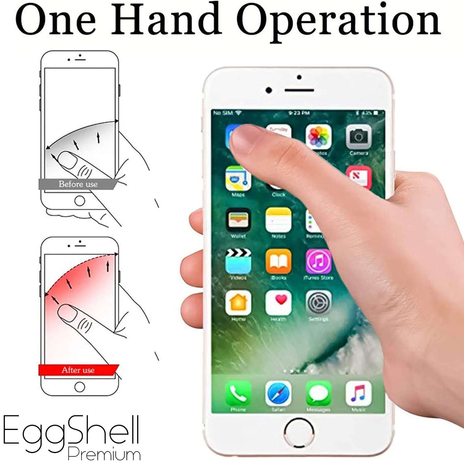 eggshell® Mobile Back Holder Premium Super Matt Finish Effect (Mobile Selfie Finger Grip) with Expanding Stand for All Smartphones & Tablets (Be Positive Red) 6