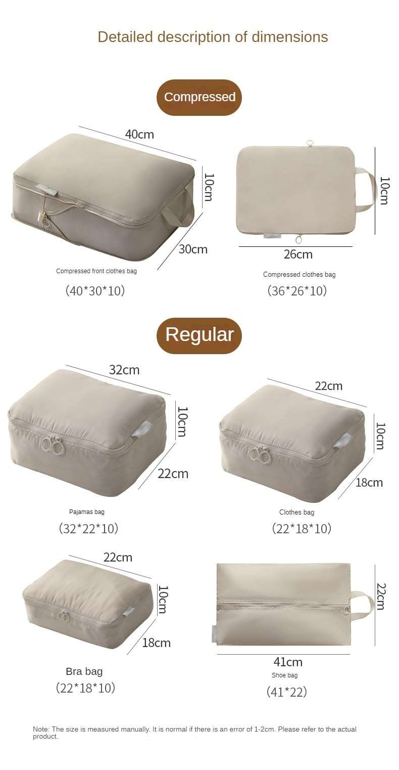 The Organizer 6-Piece Set Is Dustproof and Waterproof, With Exquisite Details Designed to Make Your Travel Experience More Convenient and Comfortable! (Gray) 3