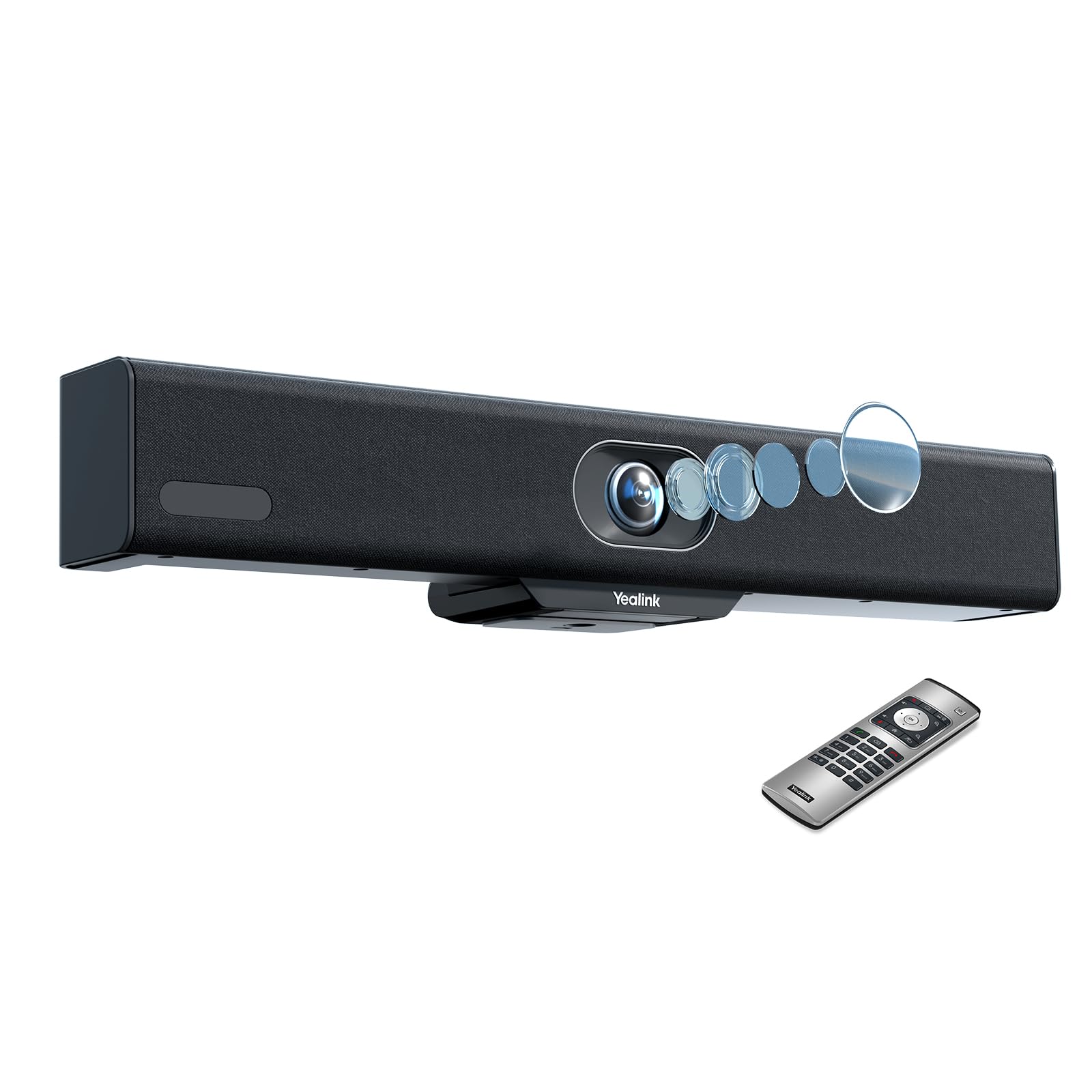 Yealink MeetingBar A10 Video Conference Room System 4K 120° Wide Angle Camera AI Auto Framing Conference Webcam with 8 Mics Arrays Speaker Tracking Noise Cancellation Teams Zoom Certified 1