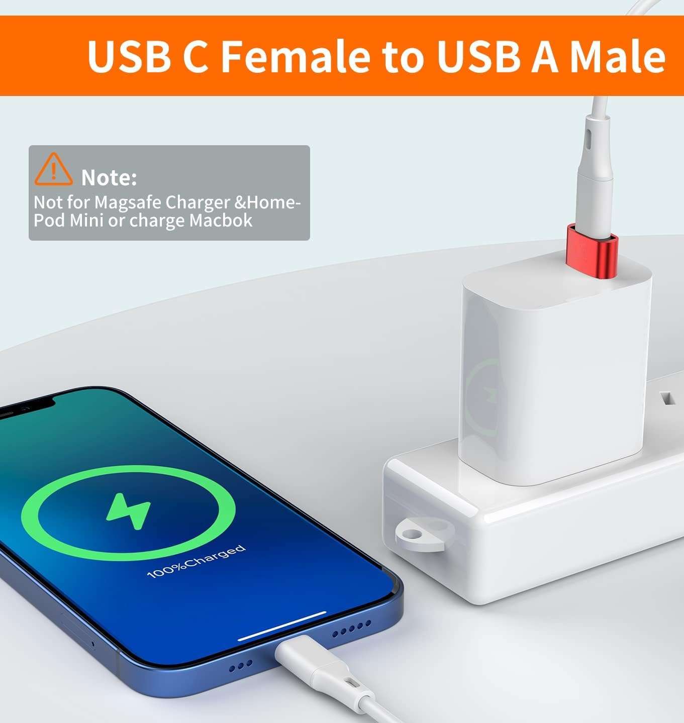 Etzin USB 3.1 Type C USB C Female to USB Male Adapter USB-C Female to USB Male, USB Type C Female to USB OTG Adapter Data Transfer Adapt etc. (Pack-of-4, Red) 3