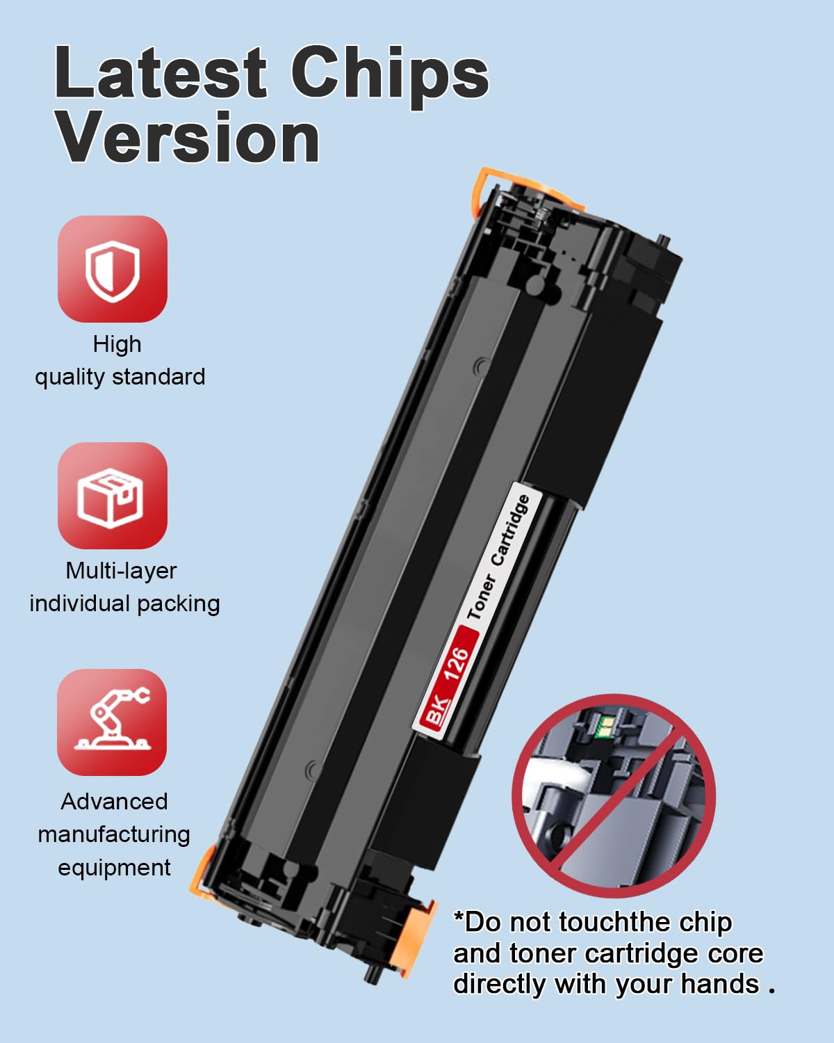 126 High-Yield Black Toner Cartridge 2-Pack Replacement for Canon 126 Toner Cartridge for ImageClass LBP6200d and LBP6230dw LBP-6230dn LBP-6230 Printers 5