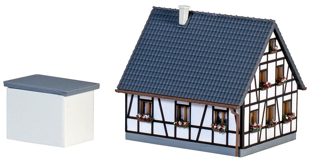Faller 282760 Half-Timbered House Z Scale Building Kit, Blue 2